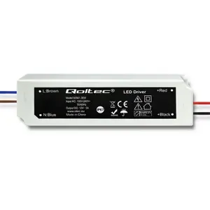 Qoltec IP67 LED Switching Power Supply | 36W | 12V | 3A | Waterproof | White