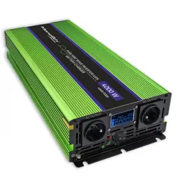 Qoltec Monolith Voltage Converter | Charging the battery | UPS | 2000W | 4000W |12V to 230V |Pure Sine | LCD black-green