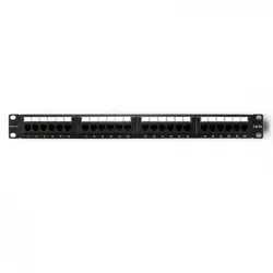 Patch panel QOLTEC | RACK | 24 priključka | cat.5E UTP | (crna)