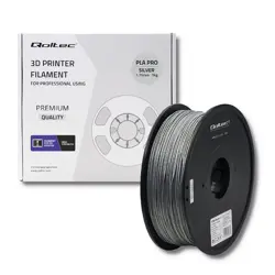 Filament za 3D ispis QOLTEC Professional, PLA PRO, 1.75mm, 1kg, (srebrna)