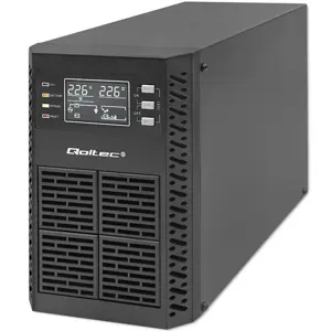 Qoltec Uninterruptible Power Supply (UPS) | 1kVA | 1000W | Power Factor 1.0 | LCD | EPO | USB | Online