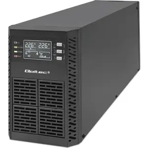 Qoltec Uninterruptible Power Supply (UPS) | 2kVA | 2000W | Power Factor 1.0 | LCD | EPO | USB | Online