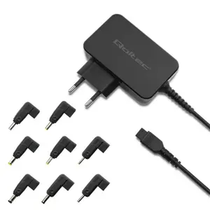 Qoltec Universal Laptop Power Adapter 30W | Automatic | MultiPlug | 8 Plugins
