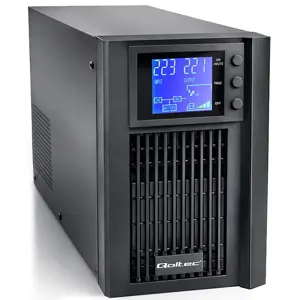 Qoltec Zasilacz awaryjny UPS Pure Sine Wave | 1kVA | 800W | AVR | LCD |  Czysty Sinus