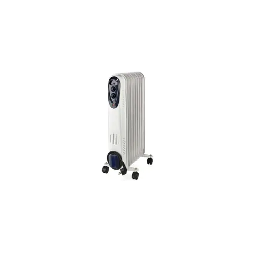 Radijator NEDIS HTOI30WT9, uljnji, prijenosni, 800/1200/2000W, 9 rebra, termostat, bijeli