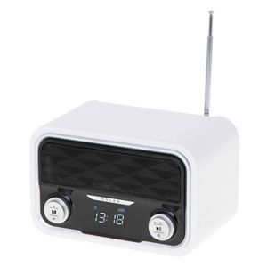 Prijenosni radio ADLER AD1185 (FM, Bluetooth, AUX, USB, SD, sat, bijeli)