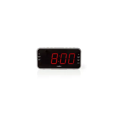 Radio budilica NEDIS, 1.8in LED zaslon, punjenje mobitela USB, crna