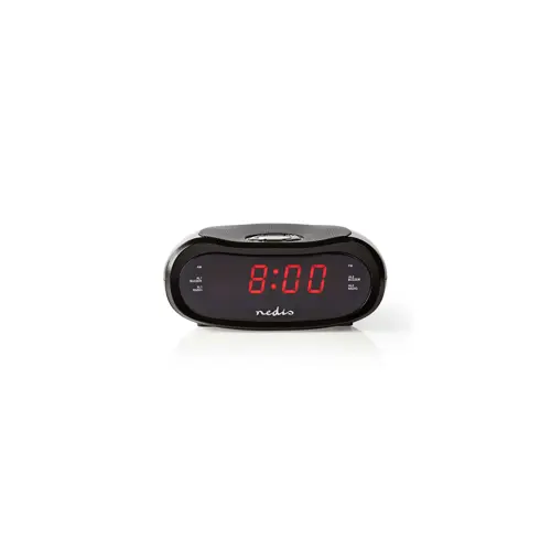 Radio budilica NEDIS LED Display, AM/FM, Snooze, crna