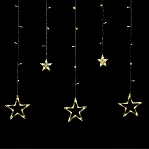 Rebel light curtain - stars, warm white, 230V