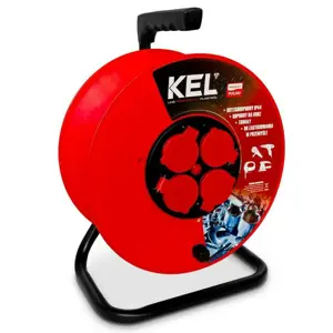 Reel PLASTROL w/ 4x sockets IP44