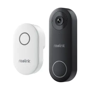 Reolink D340W - 5MP Video Doorbell with Chime, 2.4/5 GHz Wi-Fi, Person Detection, Two-Way Audio, Works with NVRs