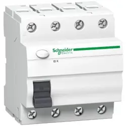 Residual Current Circuit Breaker K60 25A 4 Pole 30mA Type AC A9Z05425, Schneider