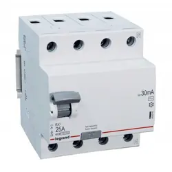Residual current circuit breaker Legrand 4P 25A 0.03A type AC P304 RX3