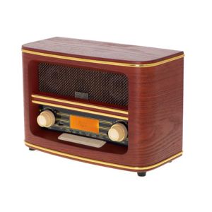 Retro radio ADLER AD1187 (FM, Bluetooth, alarm, sat, MP3, USB, AUX, 3,5 mm audio izlaz)