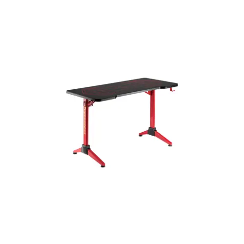 Igraći stol s RGB LED svjetlima MACLEAN RS163 (veliki, maksimalna nosivost 100kg, visina 760mm, crna)