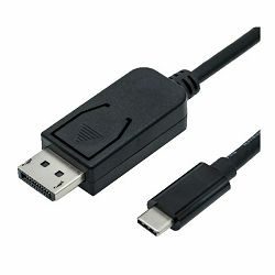 USB-C - DisplayPort kabel ROLINE M/M/ 2.0m crni