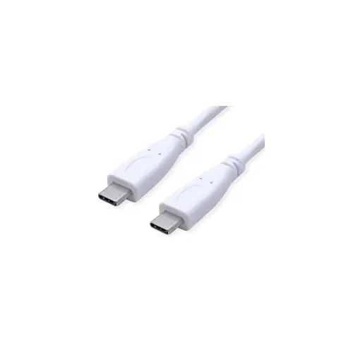 Roline VALUE USB 3.2 Gen 2 kabel, PD (Power Delivery) 20V5A, Emark, C-C, M/M, bijeli, 0.5 m
