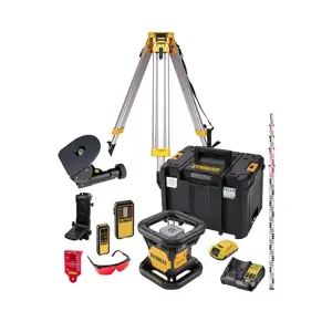 Rotary Laser DCE074 + Latade0734+ Tripod DE0736+ Base