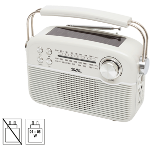 SAL Radio prijemnik sa solarnim napajanjem, FM-AM-SW, Bluetooth - RPR9