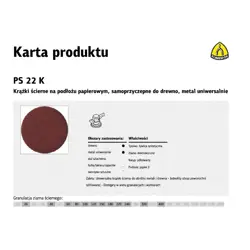 Samoljepljivi brusni disk KLINGSPOR PS22K gr. 24 (promjer 125mm, 50 komada)