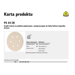 Samoljepljivi brusni disk KLINGSPOR PS33CK gr. 60 GLS3 /100kom. (promjer 150mm)