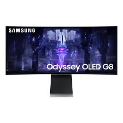 Računalni monitor SAMSUNG Odyssey Neo G8 S34BG850SU (srebrna, 86.4 cm (34), UltraWide Quad HD OLED, rezolucija 3440 x 1440 piksela)