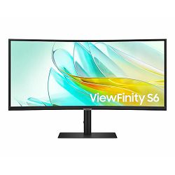 Monitor Samsung ViewFinity S6 S34C652UAU (34 inča, 3440x1440, VA, 75Hz, FreeSync, USB-C, crna)
