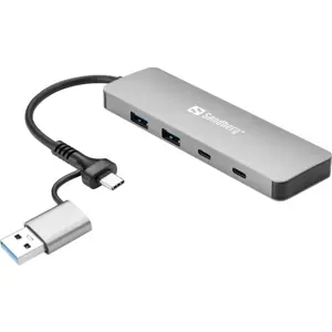 Sandberg Node USB-C/A to 2xusb-A+2xusb-C