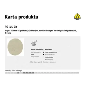 Sanding disc 225 PS33CK grit 80 / 50pcs. spatula