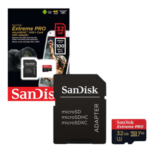 SanDisk 32GB Extreme Pro Micro SDHC A1 Class10 V30 UHS-I U3 memory card