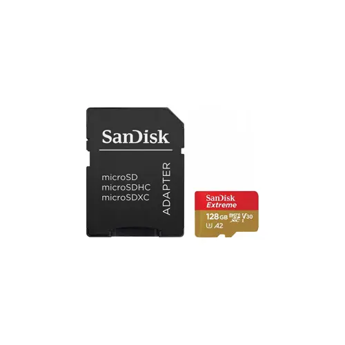 SanDisk Extreme 128 GB MicroSDXC UHS-I Class 10 + adapter