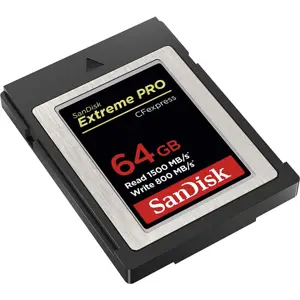 SanDisk Extreme PRO CFexpress Card Type B, 64GB, 1500MB/s Read, 800MB/s Write