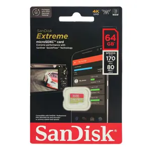 SANDISK MEMORIJSKA KARTICA MicroSDXC™ UHS-I V30 EXTREME 64GB 170MB/s