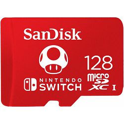 SanDisk microSDXC kartica za Nintendo Switch 128GB/ do 100MB/s čitanja, 60MB/s pisanja, U3/ C10/ A1/ UHS-1