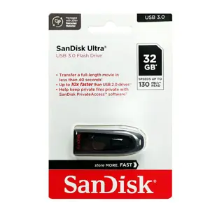 SANDISK USB 3.0 FLASH DRIVE ULTRA 32GB