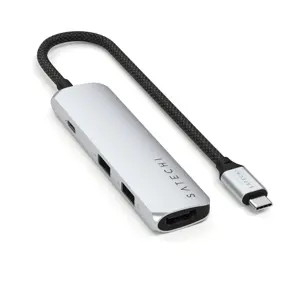 Satechi 4-in-1 USB-C Slim Adapter 4K - silver