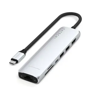 Satechi USB-C 7-in-1 Slim Multi Port Adapter Silve