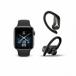 Set KSIX SportBuds 2 + pametni sat URBAN 3 crni