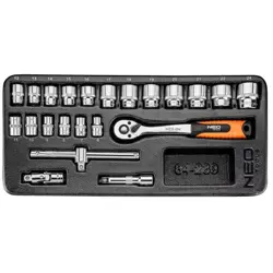 Set nasadnih ključeva NEO TOOLS Energy+ (3/8", 22 kom., cilindar)