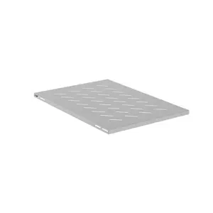 SHELF FOR CABINETS 19" 800MM GREY LANBERG (1U/480X675MM LOAD CAPACITY UP TO 120KG, 4-POINT MOUNTING)
