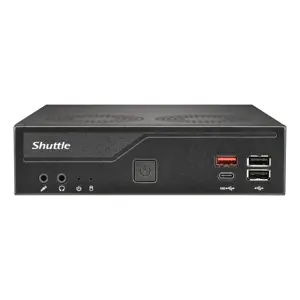 Shuttle Slim PC DH810 , S1851, 1x HDMI (2.1), 1x DP, 1x USB-C (DP), 1x 2.5", 2x M.2, 2x LAN (Intel 1G + 2.5G), 2x COM, 24/7 permanent operation, incl. VESA