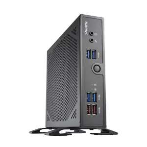 Shuttle XPC slim Barebone DS50U3, Intel i3-1315U, 2x LAN (1x 2.5Gbit ,1x 1Gbit), 1xCOM,1xHDMI,1xDP, 1x VGA, fanless, 24/7 permanent operation