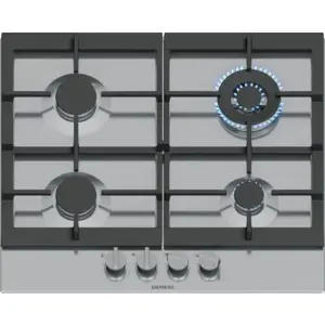 Siemens EC6A5HI90 hob Black, Stainless steel Built-in 60 cm Gas 4 zone(s)