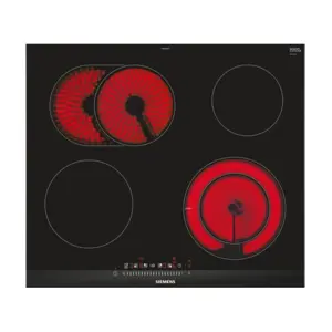Siemens ET675FNP1E hob Black, Stainless steel Built-in Ceramic 4 zone(s)
