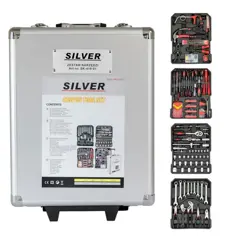 SILVER WRENCH SET 419pcs. IN A SUITCASE ON WHEELS