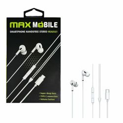 Slušalice MAXMOBILE WE08 TYPE-C bijela (žične, s mikrofonom)