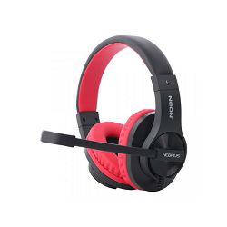 Slušalice + mikrofon NEON HEBRUS crno-crvene, gaming, 3,5mm
