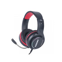 Slušalice + mikrofon NEON KRATOS crno-crvene, gaming, 7,1, LED RGB, USB