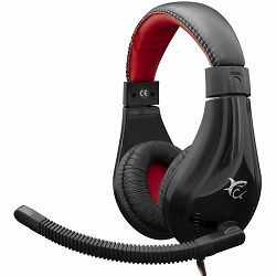 Slušalice WHITE SHARK GH-2040 SERVAL, žičane, gaming, mikrofon, on-ear, PC crno-crvene