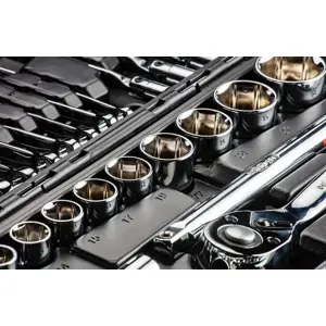 Socket wrenches 1/4", 1/2", set of 77, CrV